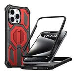 Étui de téléphone antichoc magnétique avec support métallique caché, pour iPhone 15 Pro Max, pour iPhone 15 Pro, pour iPhone 15 Plus / 14 Plus, pour iPhone 15, pour iPhone 14 / 13, pour iPhone 14 Pro, pour iPhone 14 Pro Max, pour iPhone 13 Pro Max