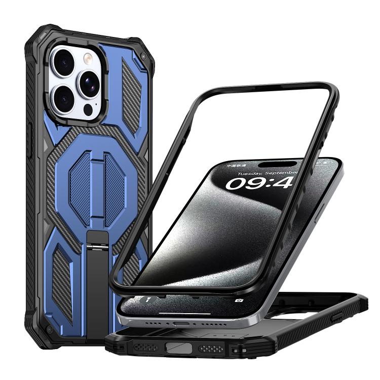 Étui de téléphone antichoc magnétique avec support métallique caché, pour iPhone 15 Pro Max, pour iPhone 15 Pro, pour iPhone 15 Plus / 14 Plus, pour iPhone 15, pour iPhone 14 / 13, pour iPhone 14 Pro, pour iPhone 14 Pro Max, pour iPhone 13 Pro Max