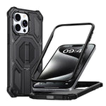 Étui de téléphone antichoc magnétique avec support métallique caché, pour iPhone 15 Pro Max, pour iPhone 15 Pro, pour iPhone 15 Plus / 14 Plus, pour iPhone 15, pour iPhone 14 / 13, pour iPhone 14 Pro, pour iPhone 14 Pro Max, pour iPhone 13 Pro Max