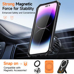 Coque de téléphone magnétique antichoc avec support métallique caché, pour iPhone 13 Pro