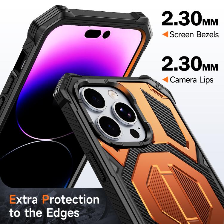 Coque de téléphone magnétique antichoc avec support métallique caché, pour iPhone 13 Pro