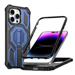 Coque de téléphone magnétique antichoc avec support métallique caché, pour iPhone 13 Pro