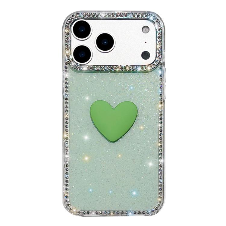 Coque de téléphone Cœur d'amour Double-face en strass Flash IMD, Pour iPhone 17e / 16e, Pour iPhone 17 Pro Max, Pour iPhone 17 Pro, Pour iPhone 17, Pour iPhone Air