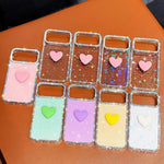 Coque de téléphone Cœur d'amour Double-face en strass Flash IMD, Pour iPhone 17e / 16e, Pour iPhone 17 Pro Max, Pour iPhone 17 Pro, Pour iPhone 17, Pour iPhone Air