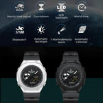Montre électronique lumineuse d'extérieur NORTH EDGE Mercury en alliage de zinc 5 ATM