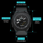 Montre électronique lumineuse d'extérieur NORTH EDGE Mercury en alliage de zinc 5 ATM