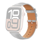 Bracelet de montre en cuir végétalien à grain fin Rose Gold Buckle Black Shark xDfind, pour Apple Watch 42 / 44 / 45 / 46 / 49 mm, pour Apple Watch 38 / 40 / 41 / S11 42 mm