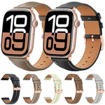 Bracelet de montre en cuir végétalien à grain fin Rose Gold Buckle Black Shark xDfind, pour Apple Watch 42 / 44 / 45 / 46 / 49 mm, pour Apple Watch 38 / 40 / 41 / S11 42 mm