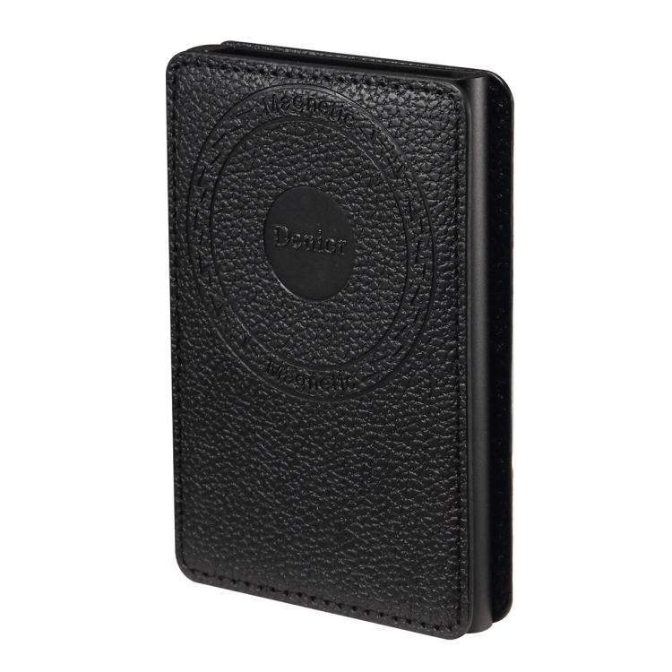 Sac porte-cartes magnétique Denior V25 en cuir PU texturé litchi