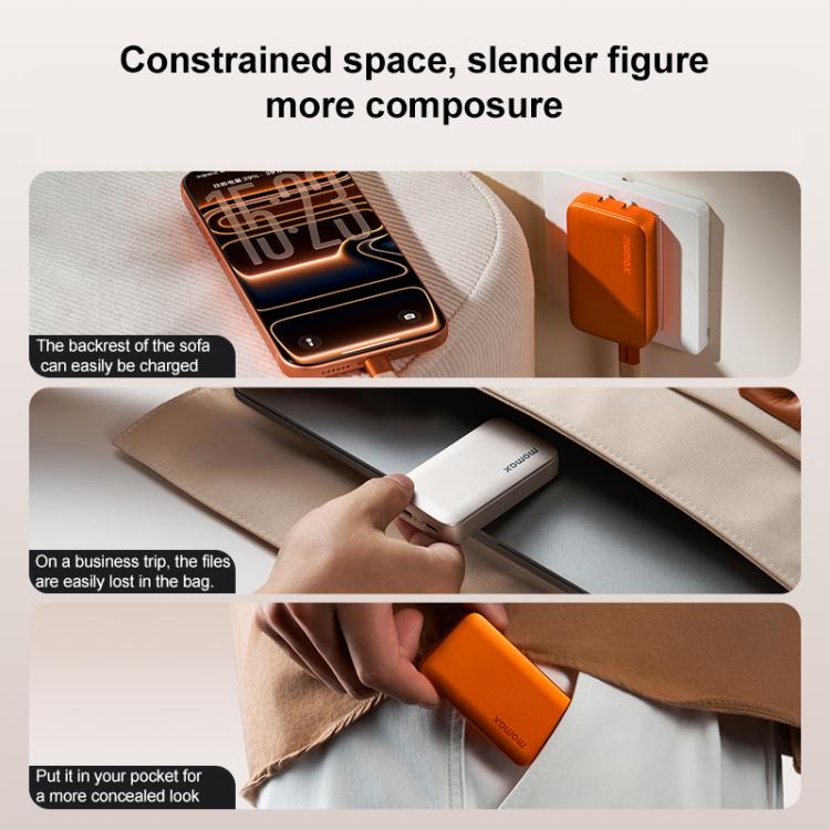 Kit chargeur rapide MOMAX UM79 Ultra 45W 2 ports GaN Slim, prise US