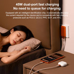 Kit chargeur rapide MOMAX UM79 Ultra 45W 2 ports GaN Slim, prise US