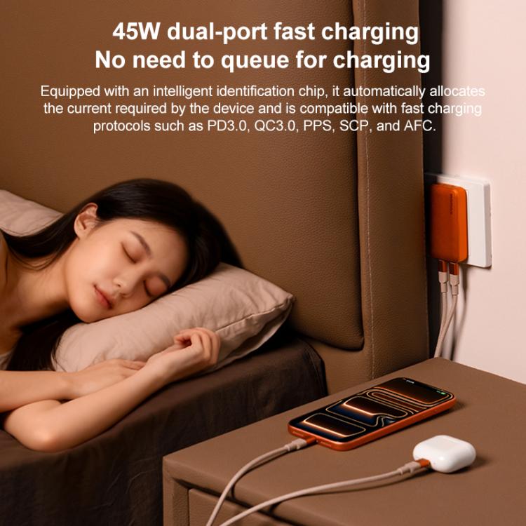 Kit chargeur rapide MOMAX UM79 Ultra 45W 2 ports GaN Slim, prise US