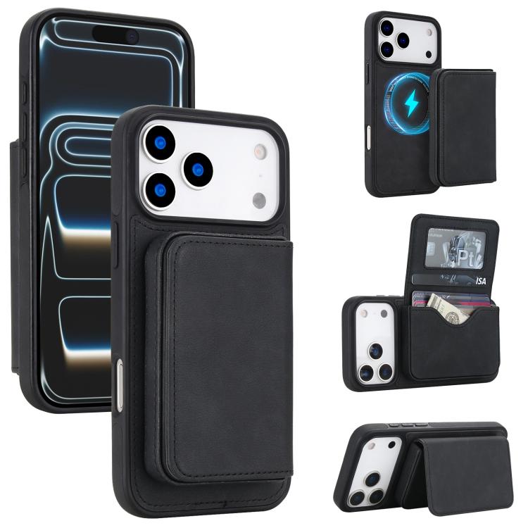 Étui portefeuille magnétique détachable en similicuir rétro avec blocage RFID pour iPhone 17 Pro Max, pour iPhone 17 Pro