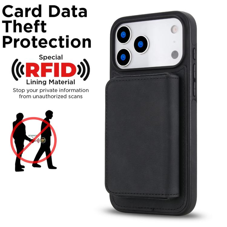 Étui portefeuille magnétique détachable en similicuir rétro avec blocage RFID pour iPhone 17 Pro Max, pour iPhone 17 Pro