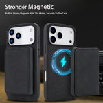 Étui portefeuille magnétique détachable en similicuir rétro avec blocage RFID pour iPhone 17 Pro Max, pour iPhone 17 Pro