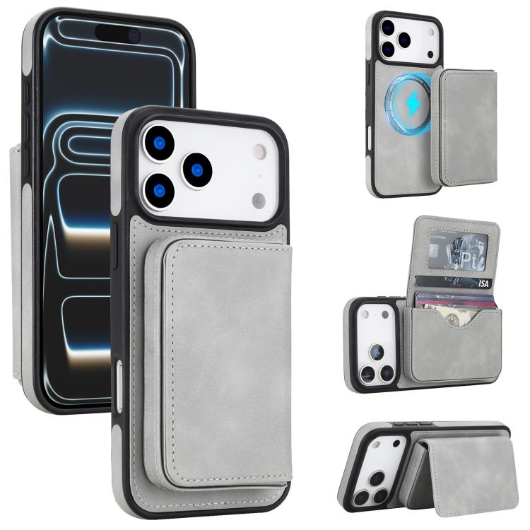 Étui portefeuille magnétique détachable en similicuir rétro avec blocage RFID pour iPhone 17 Pro Max, pour iPhone 17 Pro