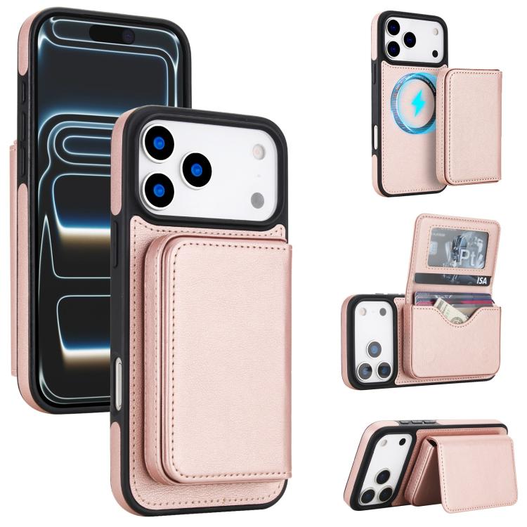 Étui portefeuille magnétique détachable en similicuir rétro avec blocage RFID pour iPhone 17 Pro Max, pour iPhone 17 Pro