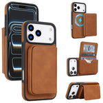 Étui portefeuille magnétique détachable en similicuir rétro avec blocage RFID pour iPhone 17 Pro Max, pour iPhone 17 Pro