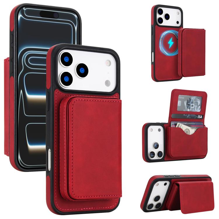 Étui portefeuille magnétique détachable en similicuir rétro avec blocage RFID pour iPhone 17 Pro Max, pour iPhone 17 Pro