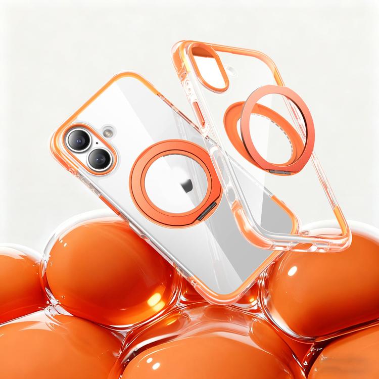Coque de téléphone antichoc magnétique avec support rotatif à 360° en TPU et acrylique, avec coussin gonflable sous vide, pour iPhone 17 Pro Max, pour iPhone 17 Pro, pour iPhone 17
