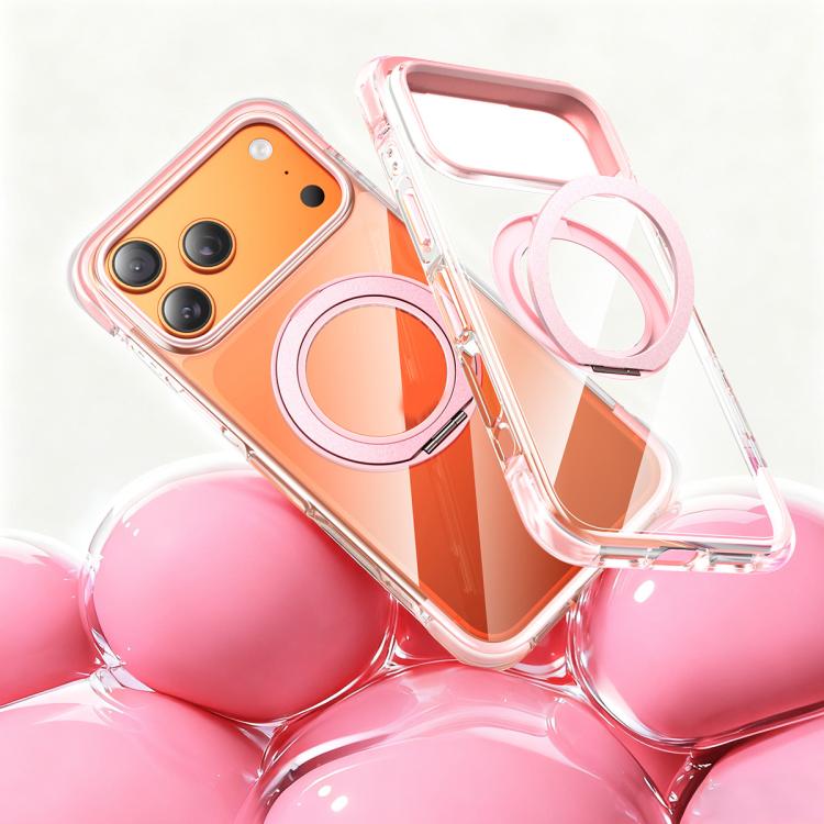 Coque de téléphone antichoc magnétique avec support rotatif à 360° en TPU et acrylique, avec coussin gonflable sous vide, pour iPhone 17 Pro Max, pour iPhone 17 Pro, pour iPhone 17