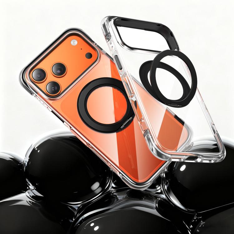 Coque de téléphone antichoc magnétique avec support rotatif à 360° en TPU et acrylique, avec coussin gonflable sous vide, pour iPhone 17 Pro Max, pour iPhone 17 Pro, pour iPhone 17