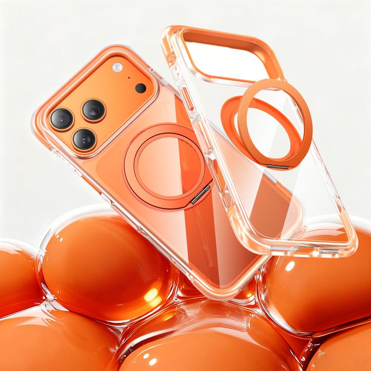 Coque de téléphone antichoc magnétique avec support rotatif à 360° en TPU et acrylique, avec coussin gonflable sous vide, pour iPhone 17 Pro Max, pour iPhone 17 Pro, pour iPhone 17