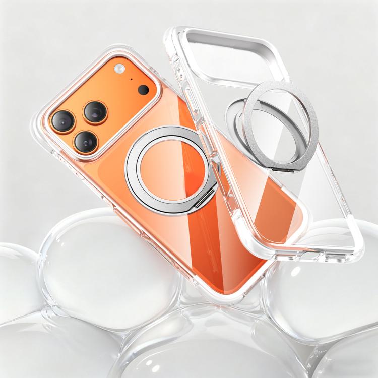 Coque de téléphone antichoc magnétique avec support rotatif à 360° en TPU et acrylique, avec coussin gonflable sous vide, pour iPhone 17 Pro Max, pour iPhone 17 Pro, pour iPhone 17