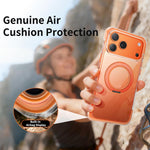 Coque de téléphone antichoc magnétique avec support rotatif à 360° en TPU et acrylique, avec coussin gonflable sous vide, pour iPhone 17 Pro Max, pour iPhone 17 Pro, pour iPhone 17