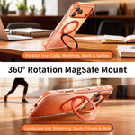 Coque de téléphone antichoc magnétique avec support rotatif à 360° en TPU et acrylique, avec coussin gonflable sous vide, pour iPhone 17 Pro Max, pour iPhone 17 Pro, pour iPhone 17