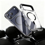 Coque de téléphone antichoc magnétique en TPU Airbag sous vide + Acrylique, Pour iPhone 17 Pro Max, Pour iPhone 17 Pro, Pour iPhone 17