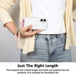 Dragonne anti-perte pour téléphone XDcase avec boucle métallique et joint, longueur : 10,6 cm