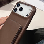 Coque de Téléphone Antichoc en Simili Cuir d'Agneau avec Miroir, Pour iPhone 17 Pro Max, Pour iPhone 17 Pro