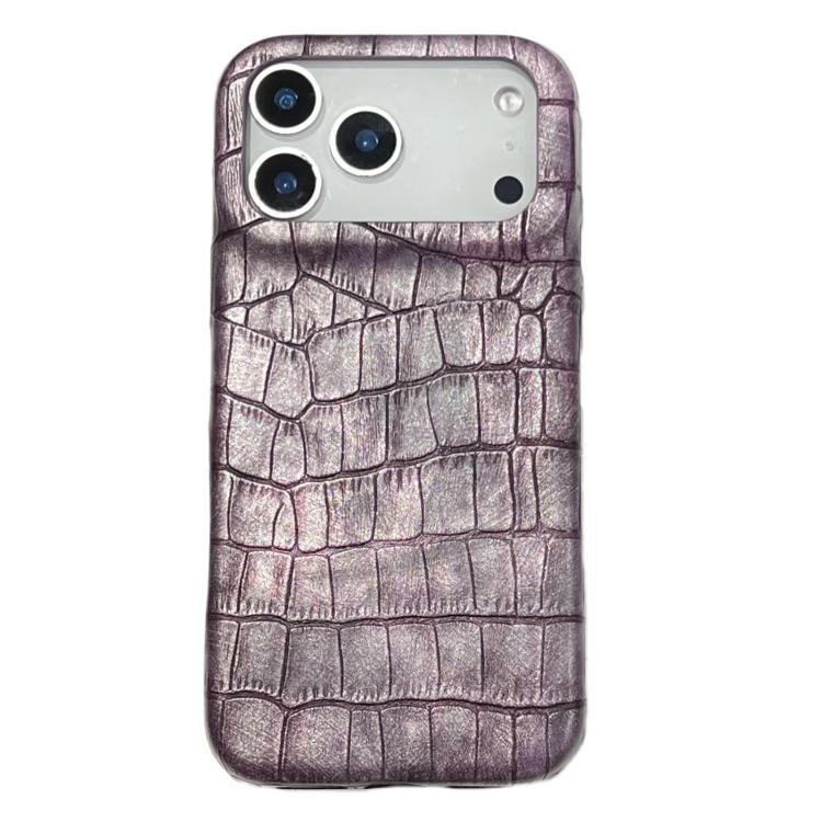 Coque de téléphone antichoc en cuir végétalien texturé crocodile vintage, pour iPhone 17 Pro Max, pour iPhone 17 Pro