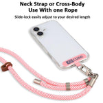 Dragonne de téléphone anti-perte XDcase avec boucle et joint en métal, longueur réglable : 41-77 cm