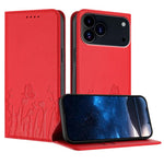 Étui de téléphone en cuir vegan magnétique avec motif papillon et tulipes, Pour iPhone 17e / 16e, Pour iPhone 17 Pro Max, Pour iPhone 17 Pro, Pour iPhone 17