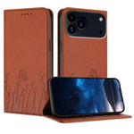 Étui de téléphone en cuir vegan magnétique avec motif papillon et tulipes, Pour iPhone 17e / 16e, Pour iPhone 17 Pro Max, Pour iPhone 17 Pro, Pour iPhone 17