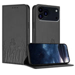 Étui de téléphone en cuir vegan magnétique avec motif papillon et tulipes, Pour iPhone 17e / 16e, Pour iPhone 17 Pro Max, Pour iPhone 17 Pro, Pour iPhone 17