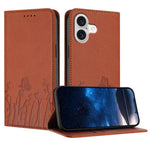 Étui de téléphone en cuir vegan magnétique avec motif papillon et tulipes, Pour iPhone 17e / 16e, Pour iPhone 17 Pro Max, Pour iPhone 17 Pro, Pour iPhone 17