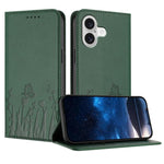 Étui de téléphone en cuir vegan magnétique avec motif papillon et tulipes, Pour iPhone 17e / 16e, Pour iPhone 17 Pro Max, Pour iPhone 17 Pro, Pour iPhone 17