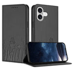 Étui de téléphone en cuir vegan magnétique avec motif papillon et tulipes, Pour iPhone 17e / 16e, Pour iPhone 17 Pro Max, Pour iPhone 17 Pro, Pour iPhone 17