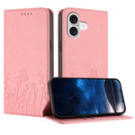 Étui de téléphone en cuir vegan magnétique avec motif papillon et tulipes, Pour iPhone 17e / 16e, Pour iPhone 17 Pro Max, Pour iPhone 17 Pro, Pour iPhone 17