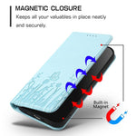 Étui de téléphone magnétique en cuir végétalien motif papillons tulipes, pour iPhone Air, pour iPhone 16 Pro Max, pour iPhone 16 Pro, pour iPhone 16 Plus