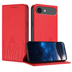 Étui de téléphone magnétique en cuir végétalien motif papillons tulipes, pour iPhone Air, pour iPhone 16 Pro Max, pour iPhone 16 Pro, pour iPhone 16 Plus