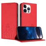 Étui de téléphone magnétique en cuir végétalien motif papillons tulipes, pour iPhone Air, pour iPhone 16 Pro Max, pour iPhone 16 Pro, pour iPhone 16 Plus