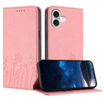 Étui de téléphone magnétique en cuir végétalien motif papillons tulipes, pour iPhone Air, pour iPhone 16 Pro Max, pour iPhone 16 Pro, pour iPhone 16 Plus