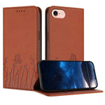 Étui de téléphone en cuir vegan magnétique avec motif papillon et tulipes, Pour iPhone 17e / 16e, Pour iPhone 17 Pro Max, Pour iPhone 17 Pro, Pour iPhone 17