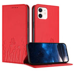 Tulips Butterfly Pattern Magnetic Vegan Leather Phone Case, For iPhone 12 mini, For iPhone 11 Pro Max, For iPhone 11, For iPhone 11 Pro