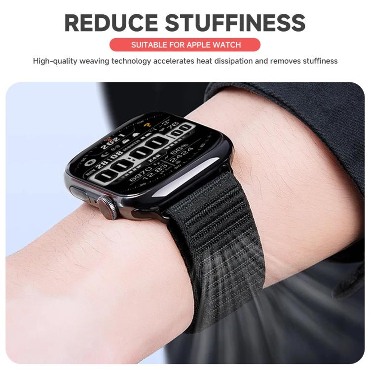 xDfind Bracelet de montre en nylon avec boucle de parachute et motif de montagne, pour Apple Watch 42 / 44 / 45 / 46 / 49mm, pour Apple Watch 38 / 40 / 41 / S10 42mm
