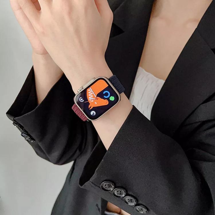 Bracelet de montre en nylon tressé avec boucle xDfind, pour Apple Watch 42 / 44 / 45 / 46 / 49mm, pour Apple Watch 38 / 40 / 41 / S10 42mm